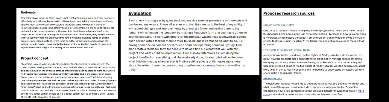 Project proposal document