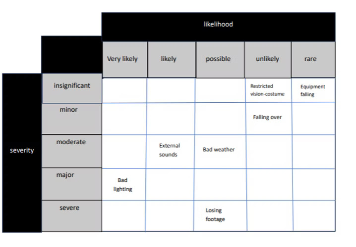 Risk assessment document